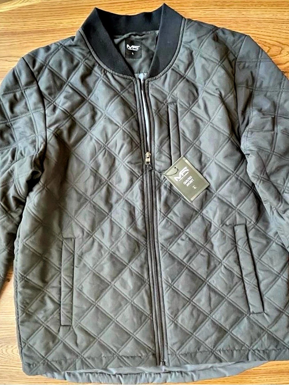 Mack RUSSO Quilted Bomber Jacket Men's Black Large